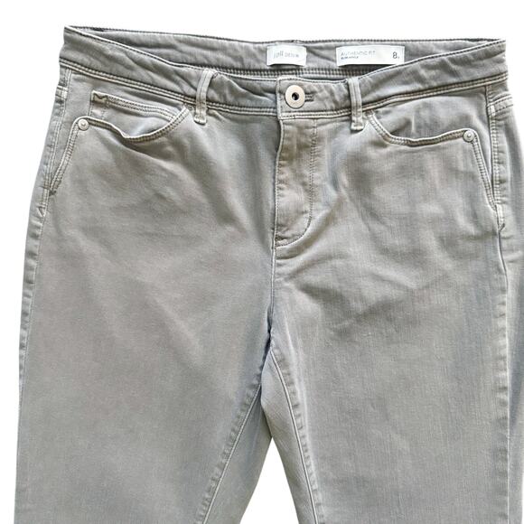 J. Jill Denim Jeans Women's Sz 8 Gray Authentic Fit Slim Ankle Preppy Straight - Picture 2 of 12